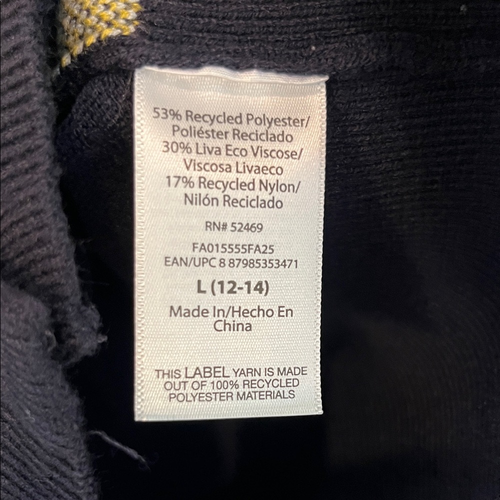 Free Assembly Navy Floral Jacquard Crewneck Shrunken Cardigan Sweater Midweight - Picture 9 of 10